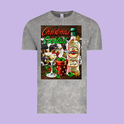 Christmas Cocktail Martini  Air Freshener Vintage Tee Designed By Adodesignshop