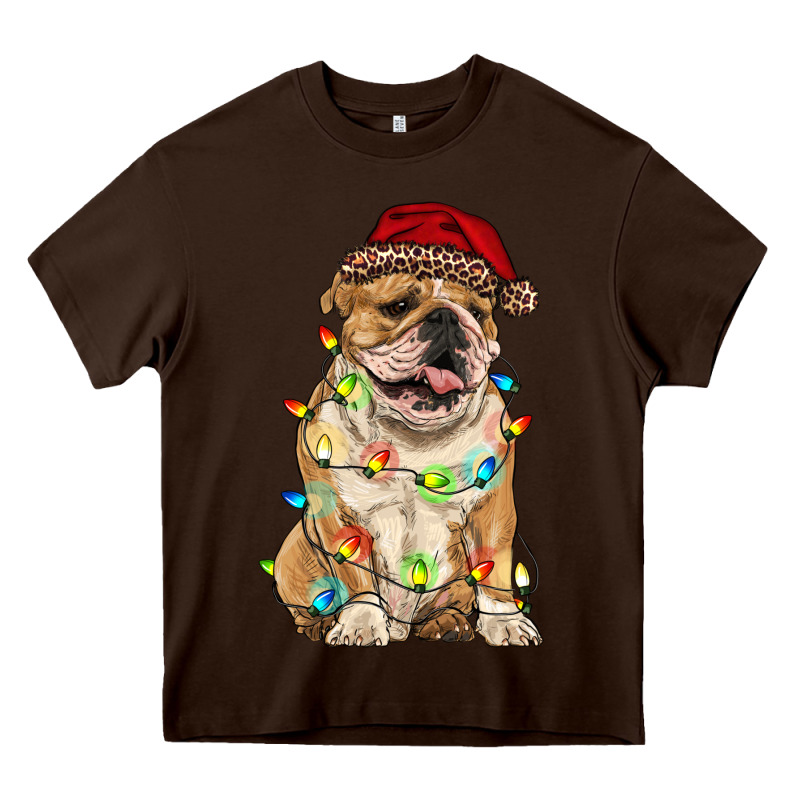 Christmas Bulldog Heavy Core Tee by RanaPortraitStore | Teevron