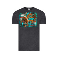 Vintage Black free spirit native american indian headdress Vintage Tee - Artiststas
