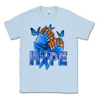 Dusty Blue hope blueribboncolon cancer nails Classic Tee - NancyCooperArtShop