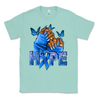 Seafoam hope blueribboncolon cancer nails Classic Tee - NancyCooperArtShop
