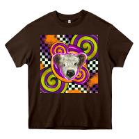 Chocolate Brown halloween  calf scottish Heavy Core Tee - BarkalooDesign