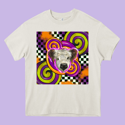 Halloween  Calf Scottish Heavy Core Tee Designed By Barkaloodesign