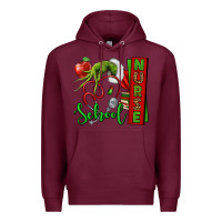 Burgundy Christmas Character Nurse Premium Hoodie - NancyCooperArtShop