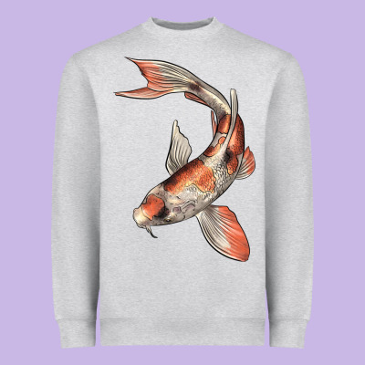 Koi Fish Heavyweight Sweatshirt Designed By Lillyallendesigns