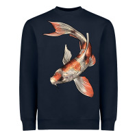 Navy Koi Fish Heavyweight Sweatshirt - LillyAllenDesigns