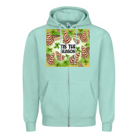 Seafoam tis the season christmas tree cake Zipper Hoodie - MaliasSmallBusiness