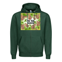 Sports Green tis the season christmas tree cake Zipper Hoodie - MaliasSmallBusiness