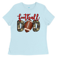 Baby Blue football dad Ladies Tee - Zillion Design Studio
