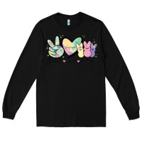 Black peace love peeps Long Sleeve Tee - MaliasSmallBusiness