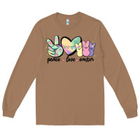 Toasted Coconut peace love peeps Long Sleeve Tee - MaliasSmallBusiness