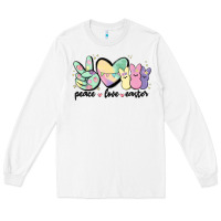 White peace love peeps Long Sleeve Tee - MaliasSmallBusiness