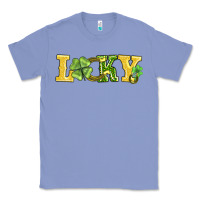 Colony Blue lucky horseshoe and four leaf clover Classic Tee - AdoDesignShop