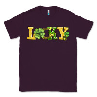 Plum lucky horseshoe and four leaf clover Classic Tee - AdoDesignShop
