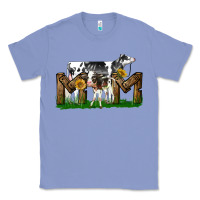 Colony Blue Western Holstein Cow And Baby Cow Mom Classic Tee - LillyAllenDesigns