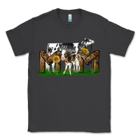 Smoke Western Holstein Cow And Baby Cow Mom Classic Tee - LillyAllenDesigns