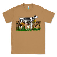 Toasted Coconut Western Holstein Cow And Baby Cow Mom Classic Tee - LillyAllenDesigns