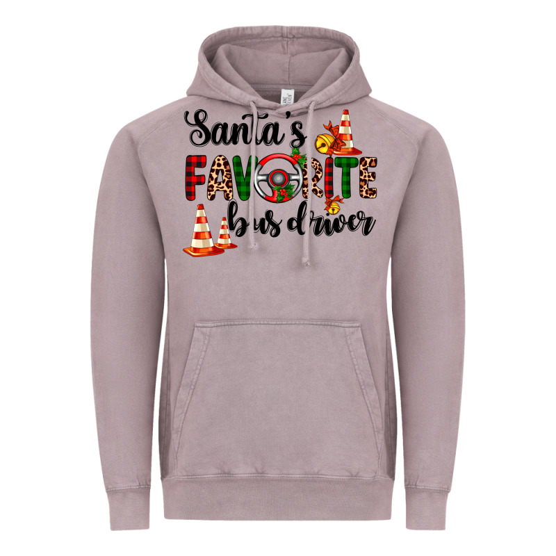 Santa's Favorite Bus Driver Vintage Hoodie by AdoDesignShop | Teevron