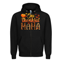 Black one thankful mama Zipper Hoodie - MaliasSmallBusiness