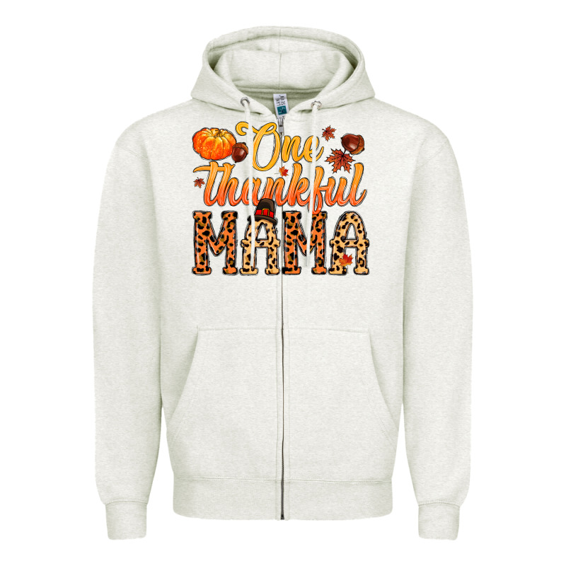 One Thankful Mama Zipper Hoodie by MaliasSmallBusiness | Teevron