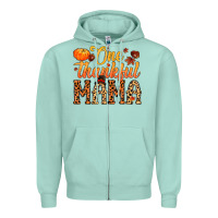 Seafoam one thankful mama Zipper Hoodie - MaliasSmallBusiness