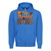 True Royal one thankful mama Zipper Hoodie - MaliasSmallBusiness