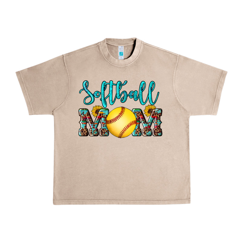 Western Leopard  Sunflowers Glitter Mom Softball Urban Heavy Tee by Artiststas | Teevron