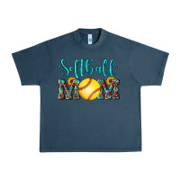 Midnight Navy western leopard  sunflowers glitter mom softball Urban Heavy Tee - Artiststas