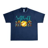 Navy western leopard  sunflowers glitter mom softball Urban Heavy Tee - Artiststas
