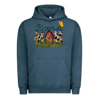 Pigment Midnight Navy Barn mom sunflower mother's day Urban Hoodie - HowdyJamesFarm
