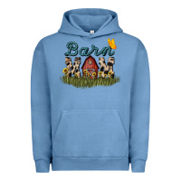 Pigment Pebble Blue Barn mom sunflower mother's day Urban Hoodie - HowdyJamesFarm