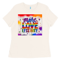 More Love Less Hate Tumbler Ladies Tee | Teevron