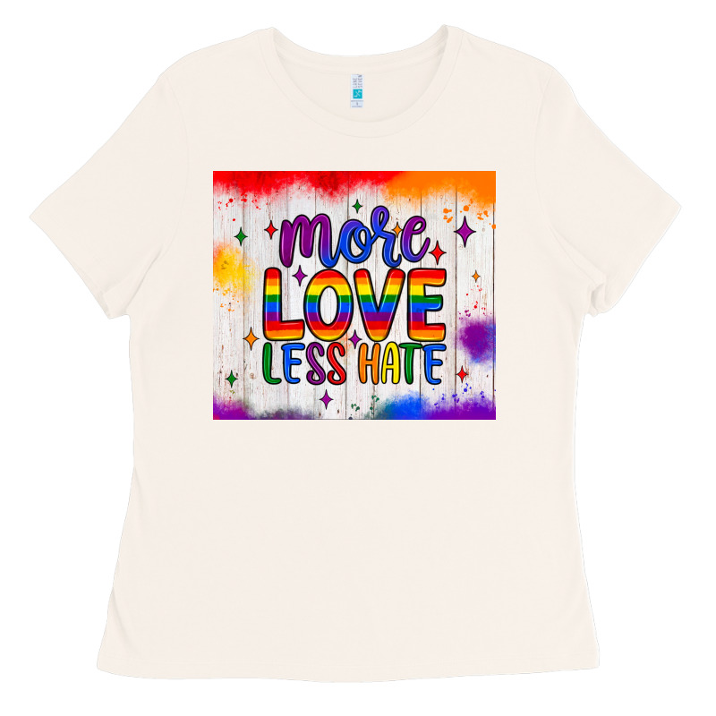 More Love Less Hate Tumbler Ladies Tee by JahusDesignShop | Teevron