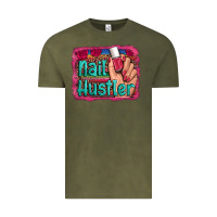 Vintage Olive nail hustler serape leopard background Vintage Tee - Artiststas