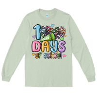 Matcha 100 days of school cheer Long Sleeve Tee - MaliasSmallBusiness