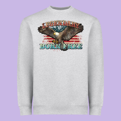 Legendary Born Free Eagle Heavyweight Sweatshirt Designed By Nancycooperartshop