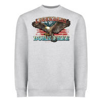 Heather Grey legendary born free eagle Heavyweight Sweatshirt - NancyCooperArtShop