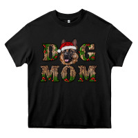 Black chriistmas dog mom with german shepherd Heavy Core Tee - RanaPortraitStore
