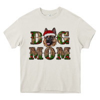 Chriistmas Dog Mom With German Shepherd Heavy Core Tee | Teevron