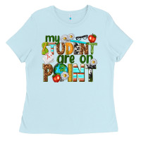 Baby Blue my student are on point Ladies Tee - texasbilliewilder