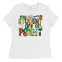 White my student are on point Ladies Tee - texasbilliewilder