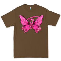 Cacao Breast Cancer Butterfly Premium Tee - texasbilliewilder