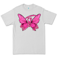 Dove Grey Breast Cancer Butterfly Premium Tee - texasbilliewilder