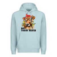 Blue Mist Cute Heifer Premium Hoodie - texasbilliewilder