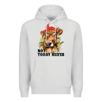 Dove Grey Cute Heifer Premium Hoodie - texasbilliewilder