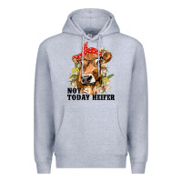 Heather Grey Cute Heifer Premium Hoodie - texasbilliewilder