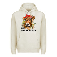 Oatmeal Heather Cute Heifer Premium Hoodie - texasbilliewilder