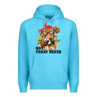 Ocean Blue Cute Heifer Premium Hoodie - texasbilliewilder