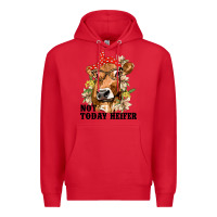 Red Cute Heifer Premium Hoodie - texasbilliewilder