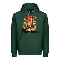 Sports Green Cute Heifer Premium Hoodie - texasbilliewilder